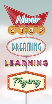 Framed Never Stop... Print