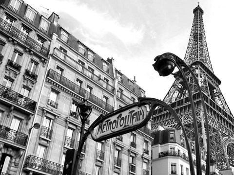 Framed Metropolitain, Paris Print