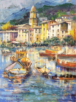 Framed Colori di Portofino Print