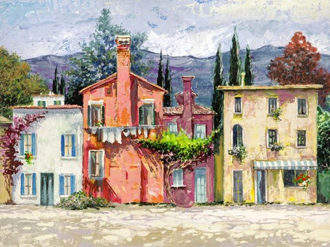 Framed Paese Italiano I Print