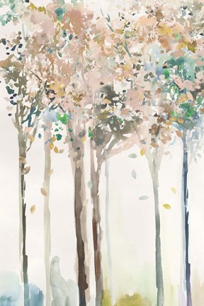 Framed Golden Trees II Print