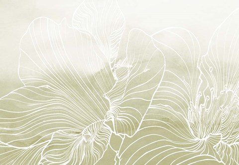 Framed Golden Florals Print