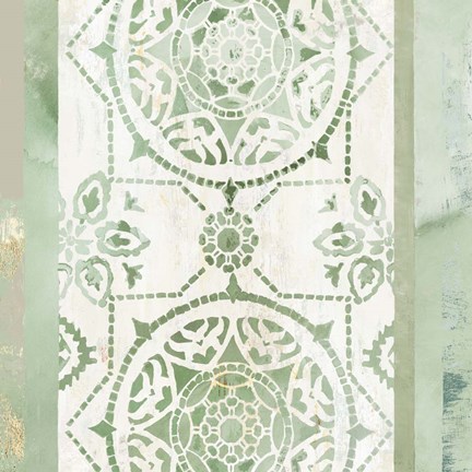 Framed Olive Green Pattern Print