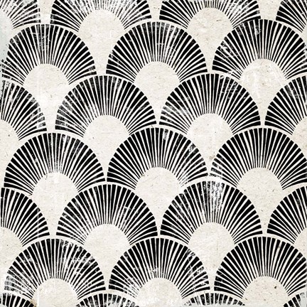 Framed White Art Deco III Print