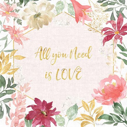 Framed All You Need is Love III Print