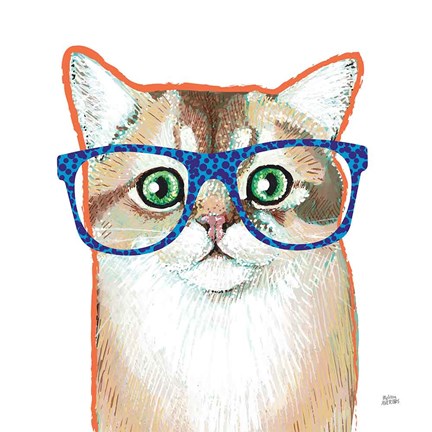 Framed Bespectacled Pet II Print