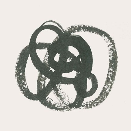 Framed Scribbly Black I Print