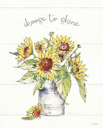 Framed Sunflower Fields I Print