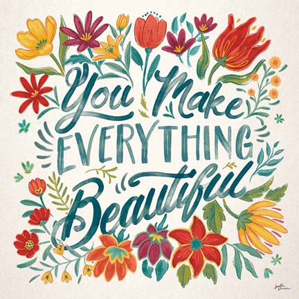 Framed Happy Thoughts V Print