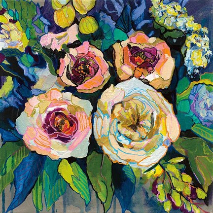 Framed Peony Garden Print