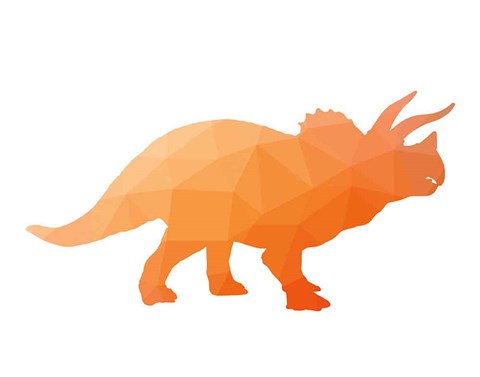 Framed Geo Dinosaur III Print