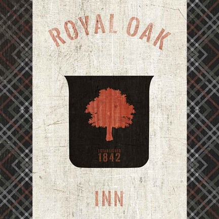 Framed Tartan Lodge Shield II Print