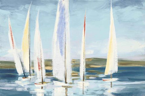 Framed Horizon Blue Print