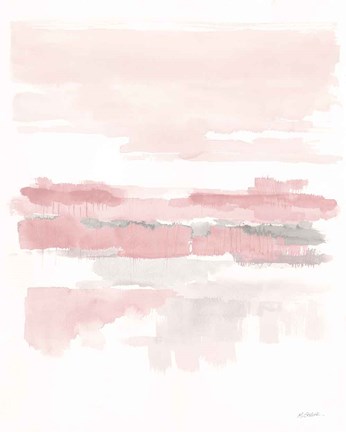 Framed Blush Wetlands Crop Print