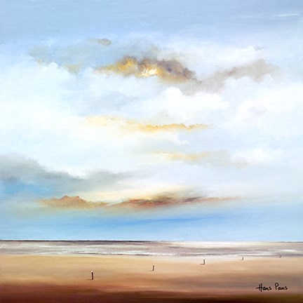 Framed Cloudy Sky Above the Sea Print