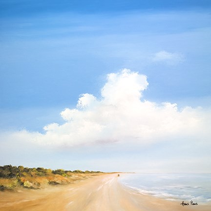 Framed Walk Along the Beach Print