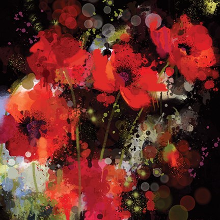 Framed Poppies Print