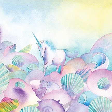 Framed Unicorn Mother of Pearl Print