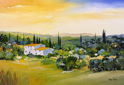 Framed Tuscan Landscape II Print