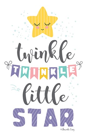 Framed Twinkle Little Star Print