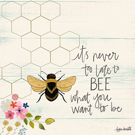 Framed Never Too Late Print