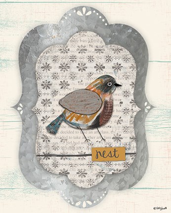 Framed Shabby Bird Print