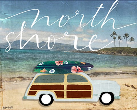 Framed North Shore Surf Wagon Print