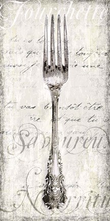 Framed Decorative Fork Print