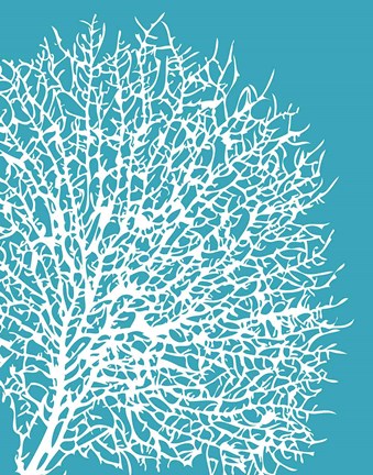 Framed Aqua Coral II Print