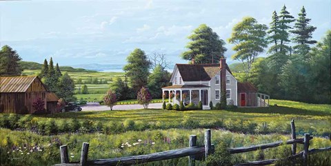 Framed Hanging Baskets Print