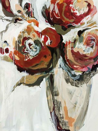 Framed Persimmon Blooms Print