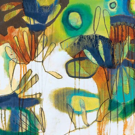 Framed Tropical Burst I Print