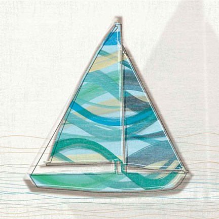 Framed Smooth Sailing I Print