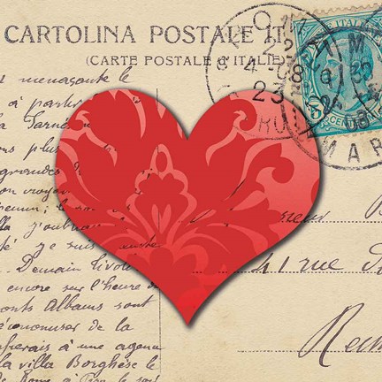 Framed Le Coeur d&#39;Amour III Print