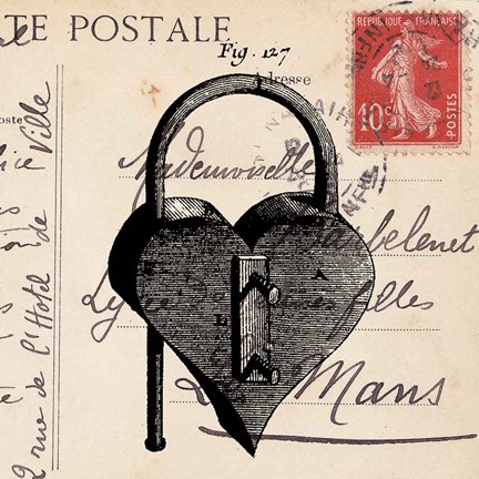 Framed Key To My Heart II Print