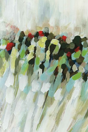 Framed Poppy Swirls I Print