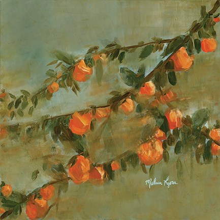 Framed Peaches Print