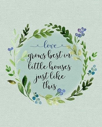 Framed Love Grows Best Print