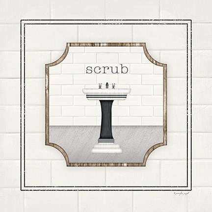 Framed Sink Scrub Print