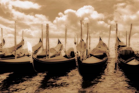 Framed Venice Gondolas Print