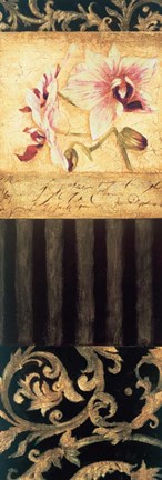 Framed Orchid Brocade I Print