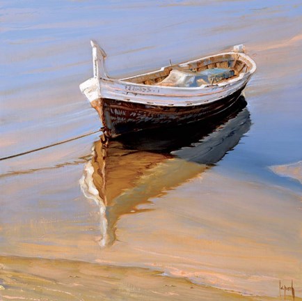 Framed Barcas Descansando Print