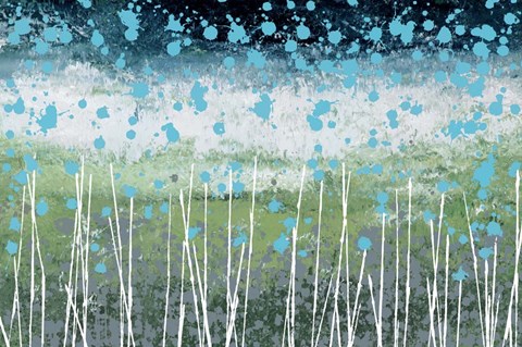 Framed Aqua Splash Print