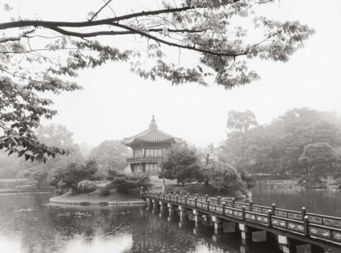 Framed Lotus Pavillion II Print