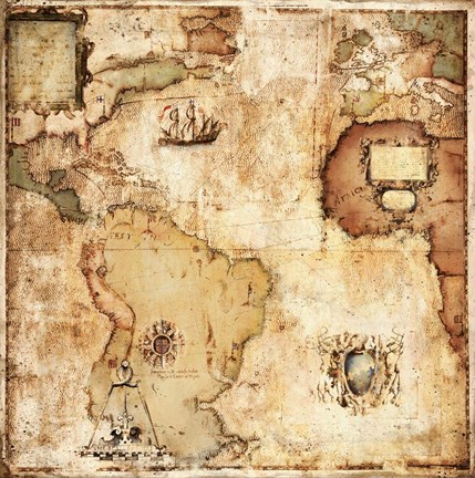 Framed Map of Discovery Print