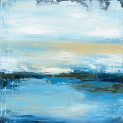 Framed Dreaming Blue II Print