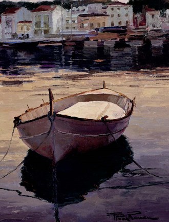 Framed Barca al Contraluz Print