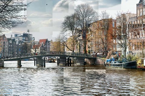 Framed Zwanenburgwal Canal Print
