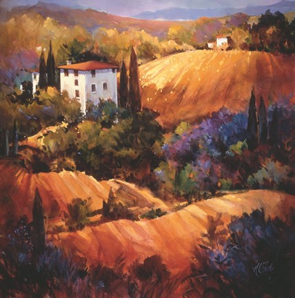 Framed Evening Glow Tuscany Print