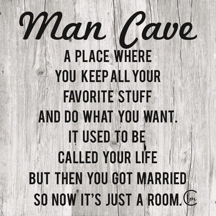 Framed Man Cave Print